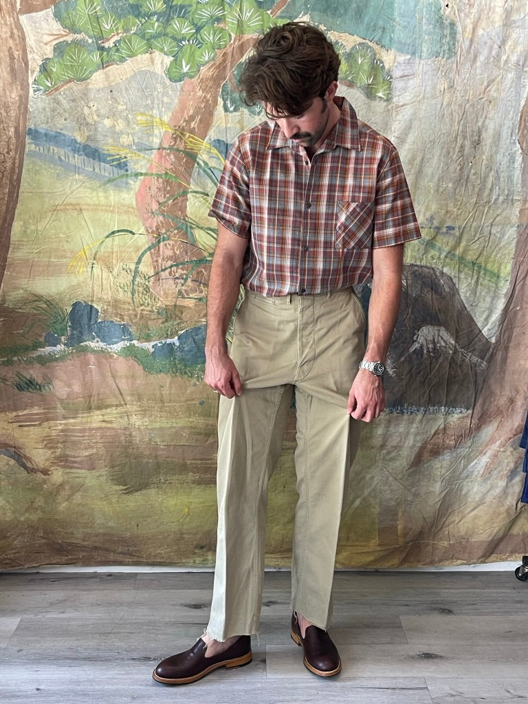 Vintage Dead Stock Cotton Short Sleeve Check Shirt