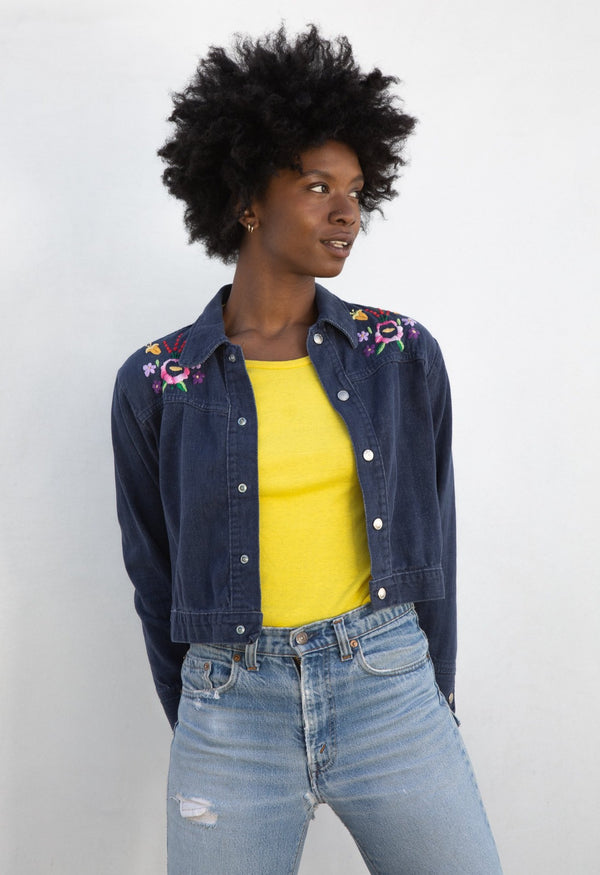 1970s Embroidered Denim Jacket