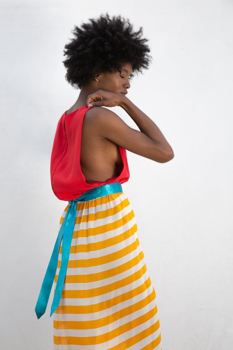 1990s Bill Blass Side Boob Dress