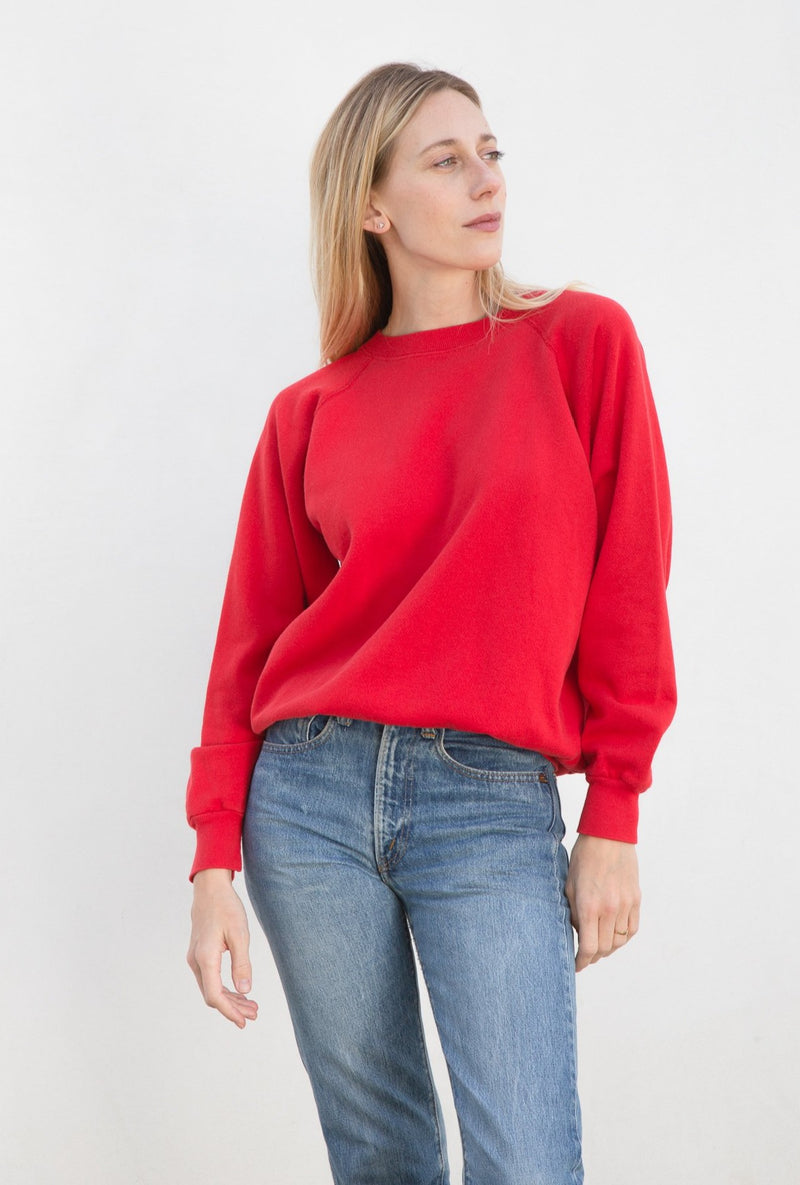 1980s Candy Apple Red Sweatshirt