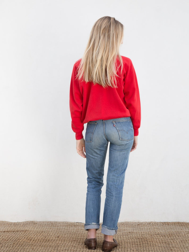 1980s Candy Apple Red Sweatshirt