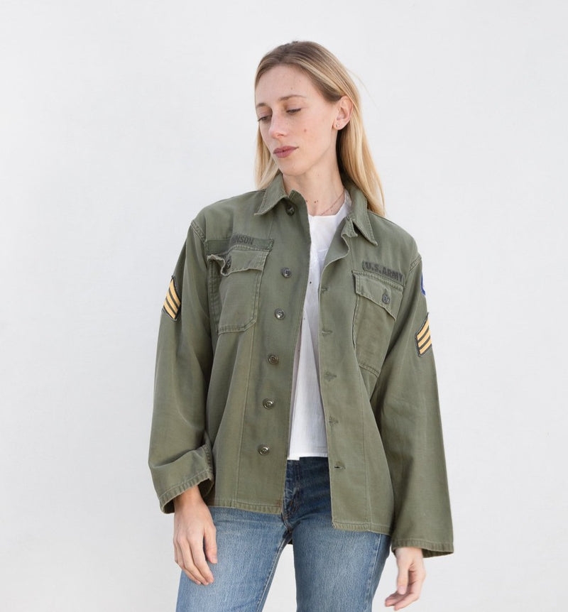 1970s Military Jacket with Patches