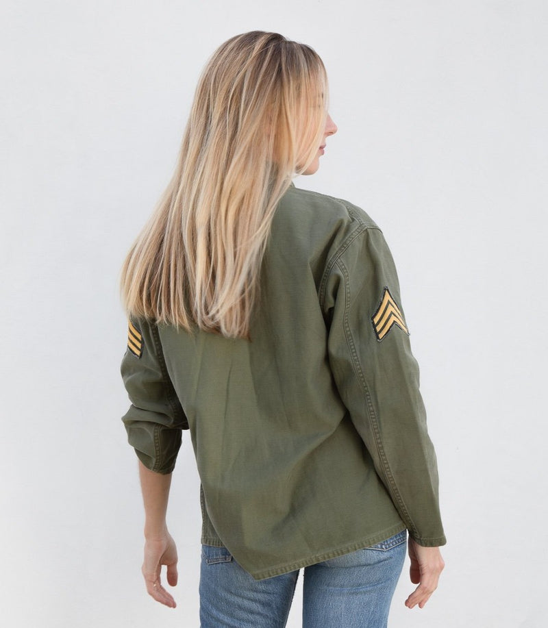 1970s Military Jacket with Patches