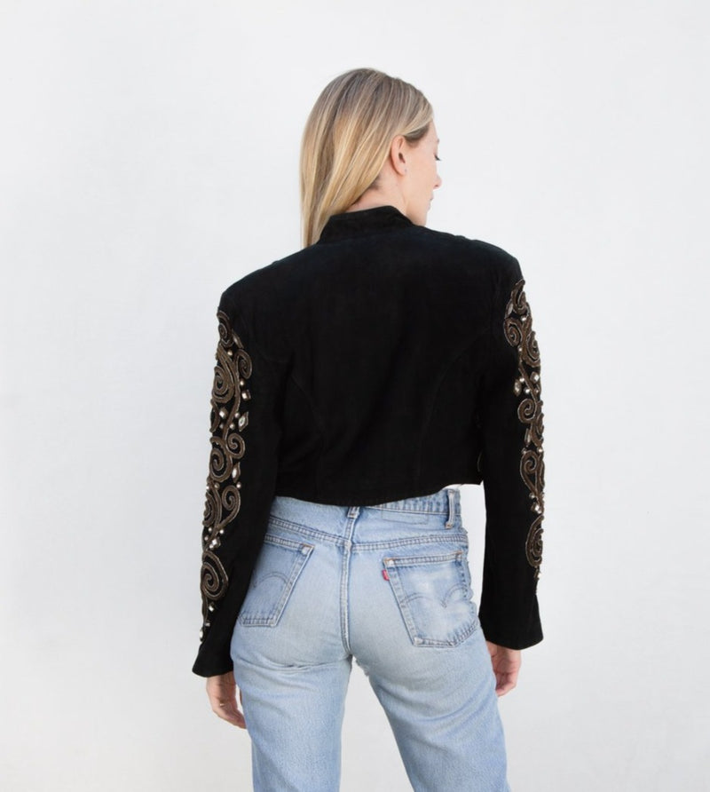1980s Metallic Embellished Jacket