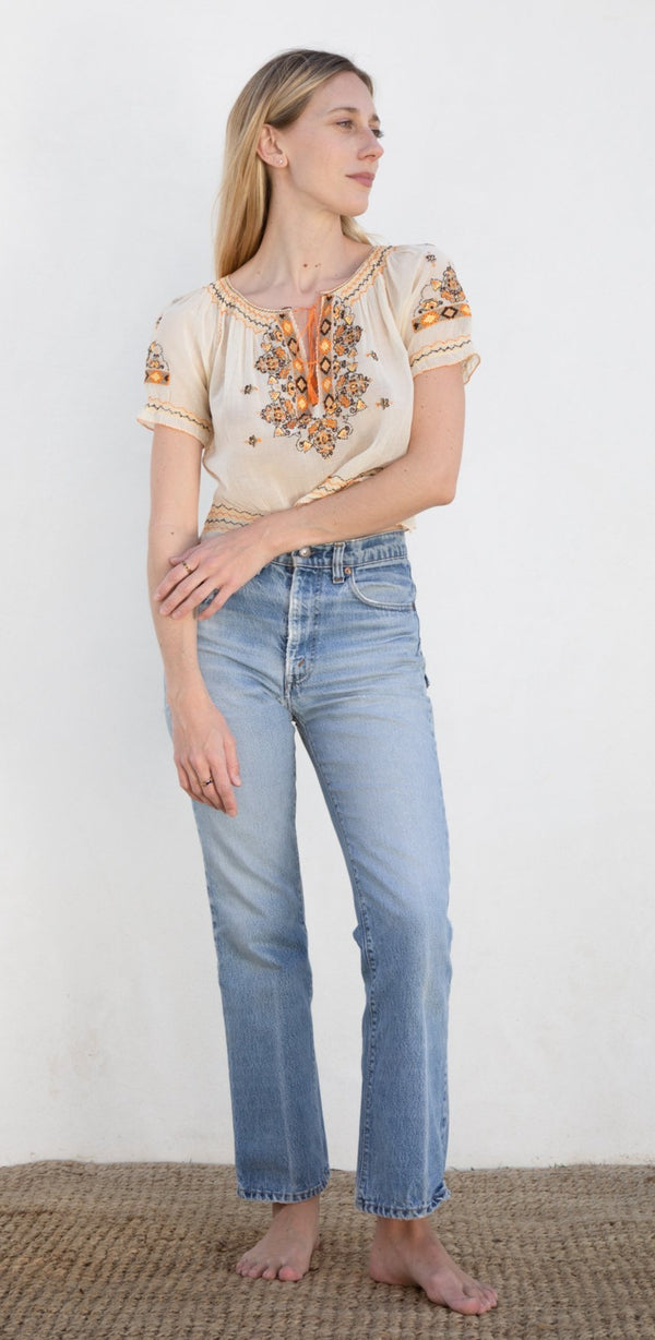 1920s- 1930s Embroidered Blouse