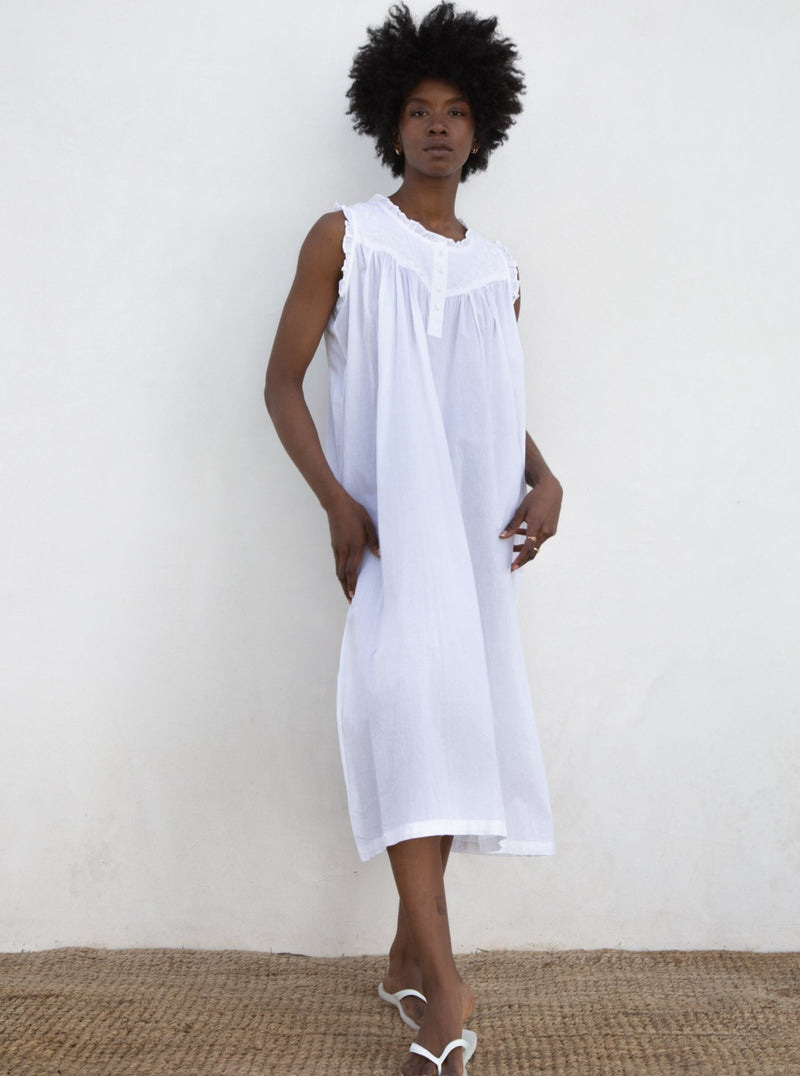 1980s Cotton Lawn Dress