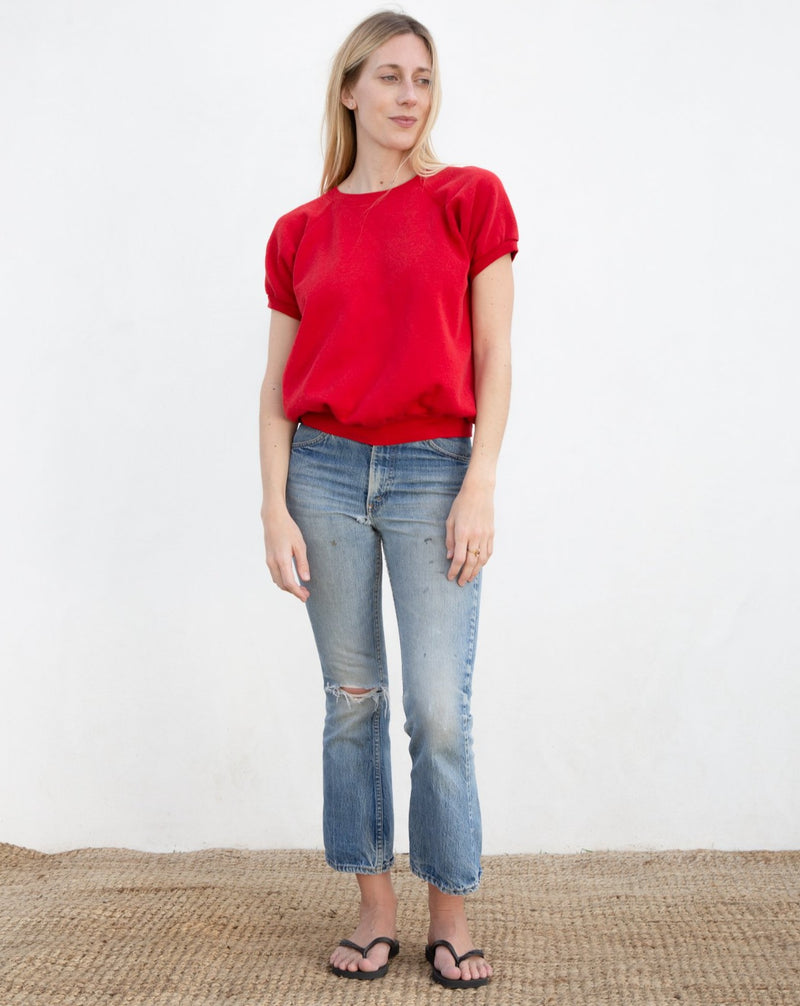 1980s Candy Apple Short Sleeve Sweatshirt