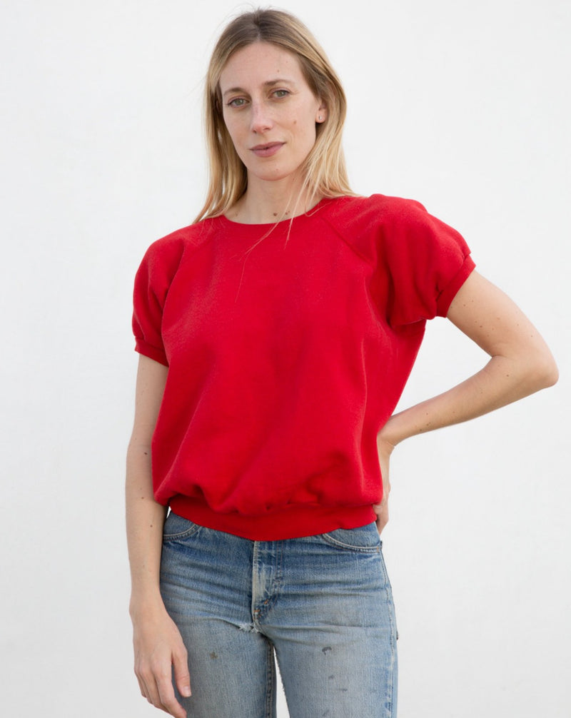 1980s Candy Apple Short Sleeve Sweatshirt