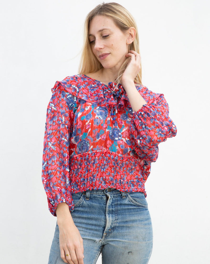 1980's Diane Freis Blouse