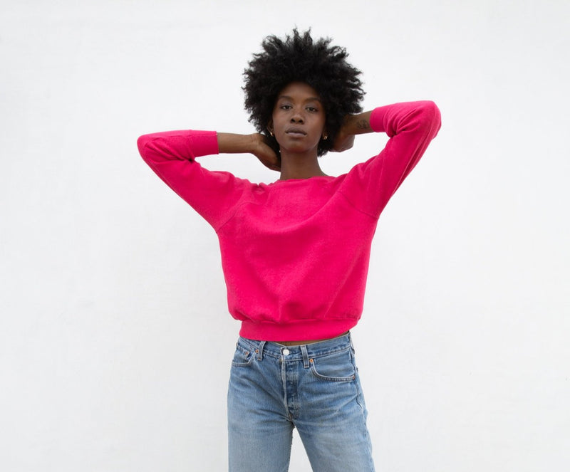 1980s Fuchsia Sweatshirt