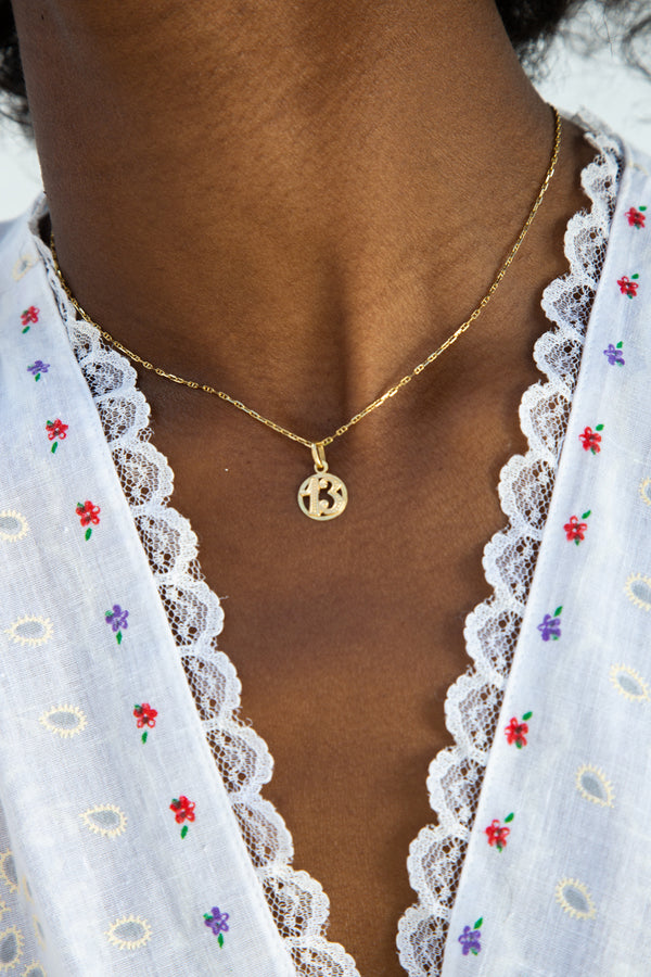 Lucky Number 13 Pendant Necklace