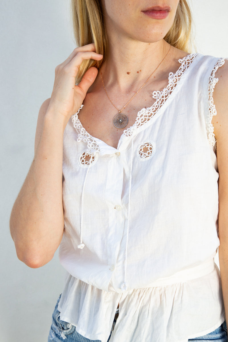 Victorian Cotton and Lace Camisole