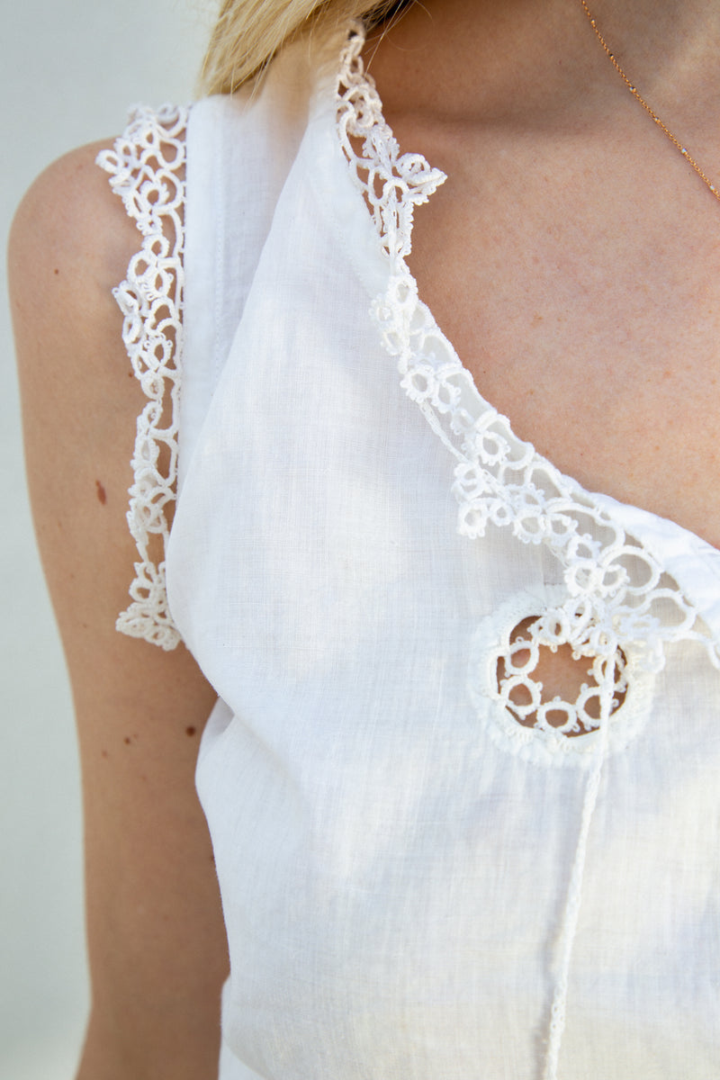 Victorian Cotton and Lace Camisole