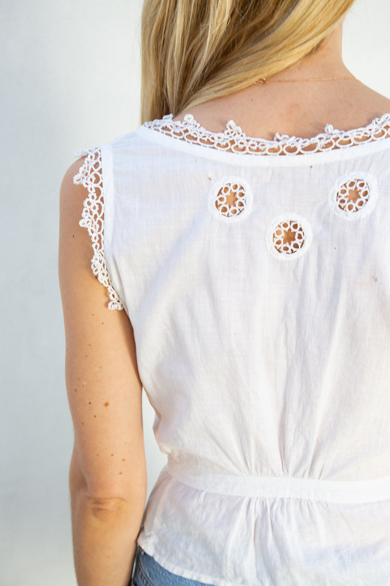 Victorian Cotton and Lace Camisole
