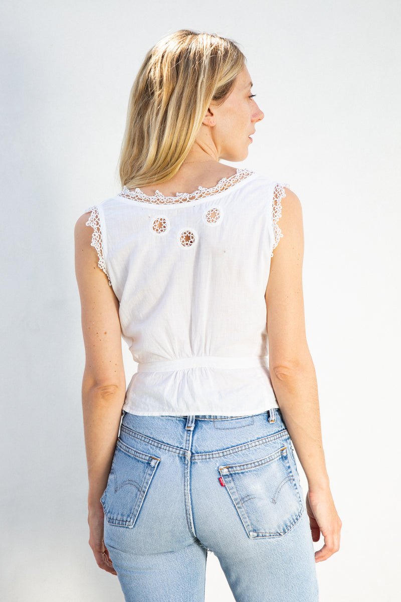 Victorian Cotton and Lace Camisole