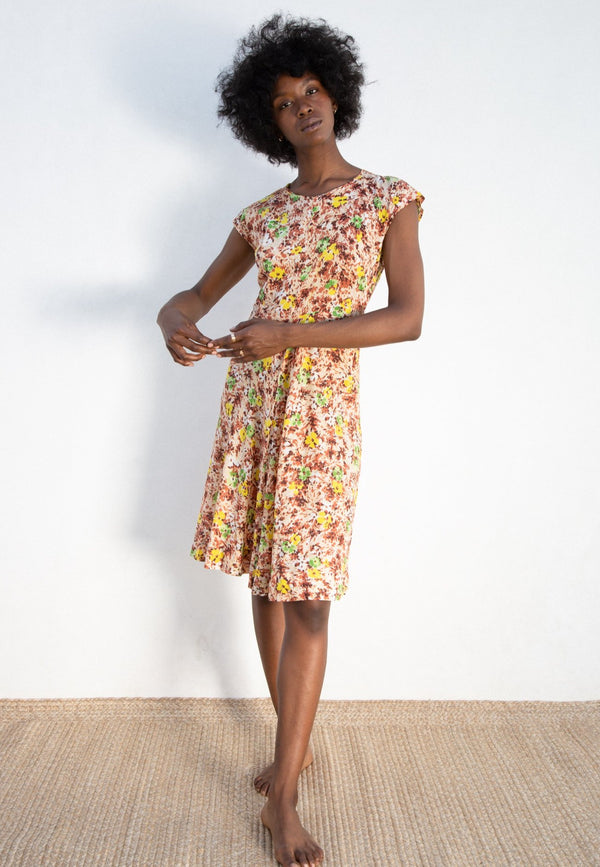 1940s Cotton Floral Dress