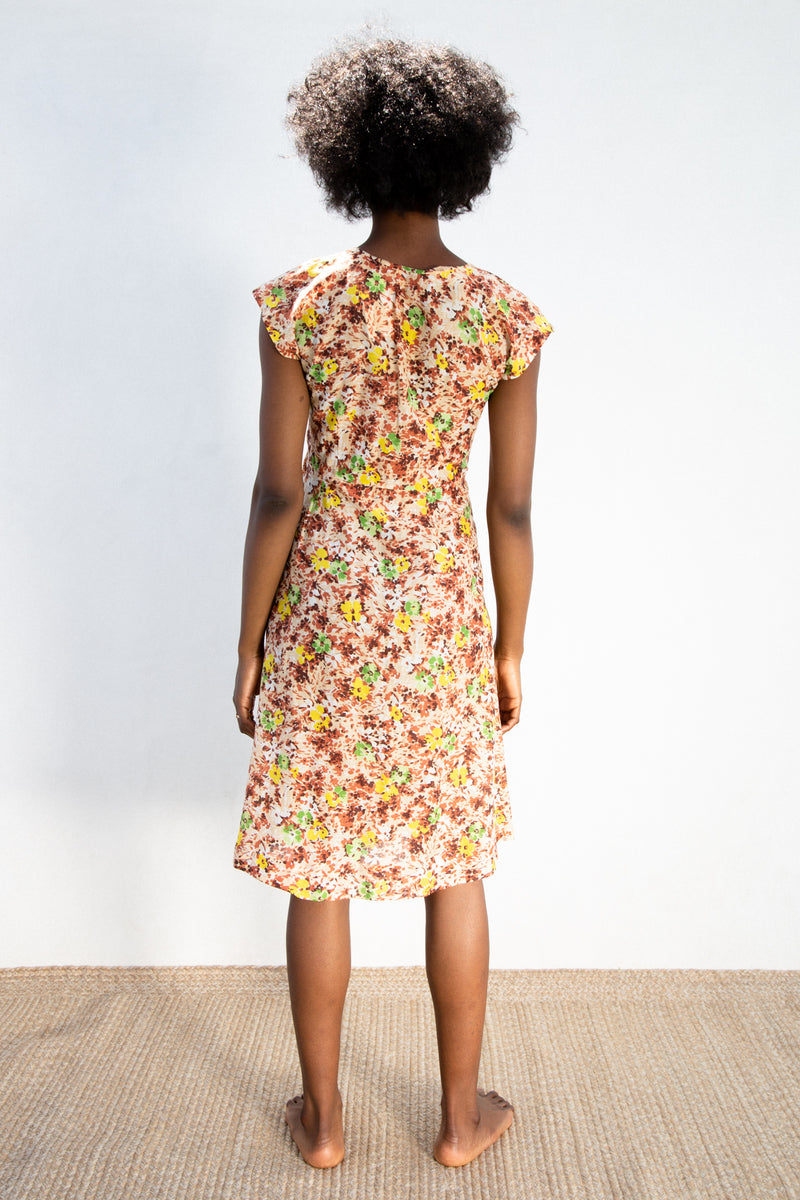 1940s Cotton Floral Dress