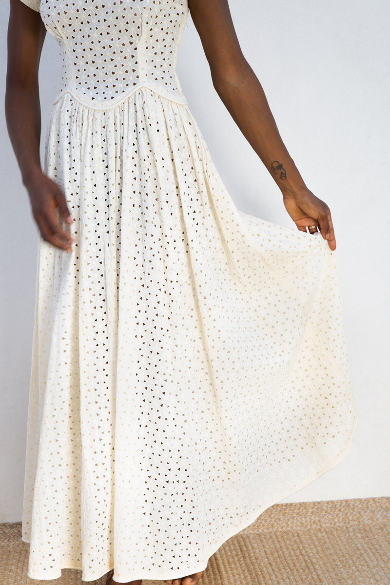 1940s Eyelet Dress