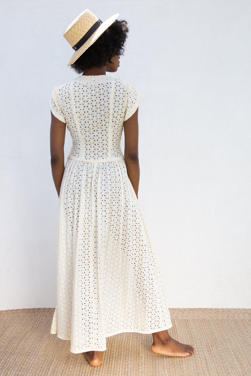 1940s Eyelet Dress