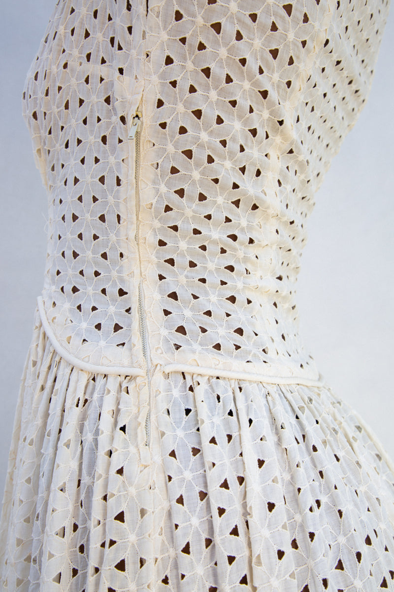 1940s Eyelet Dress