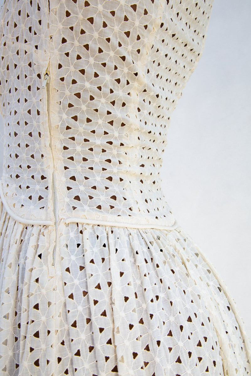 1940s Eyelet Dress