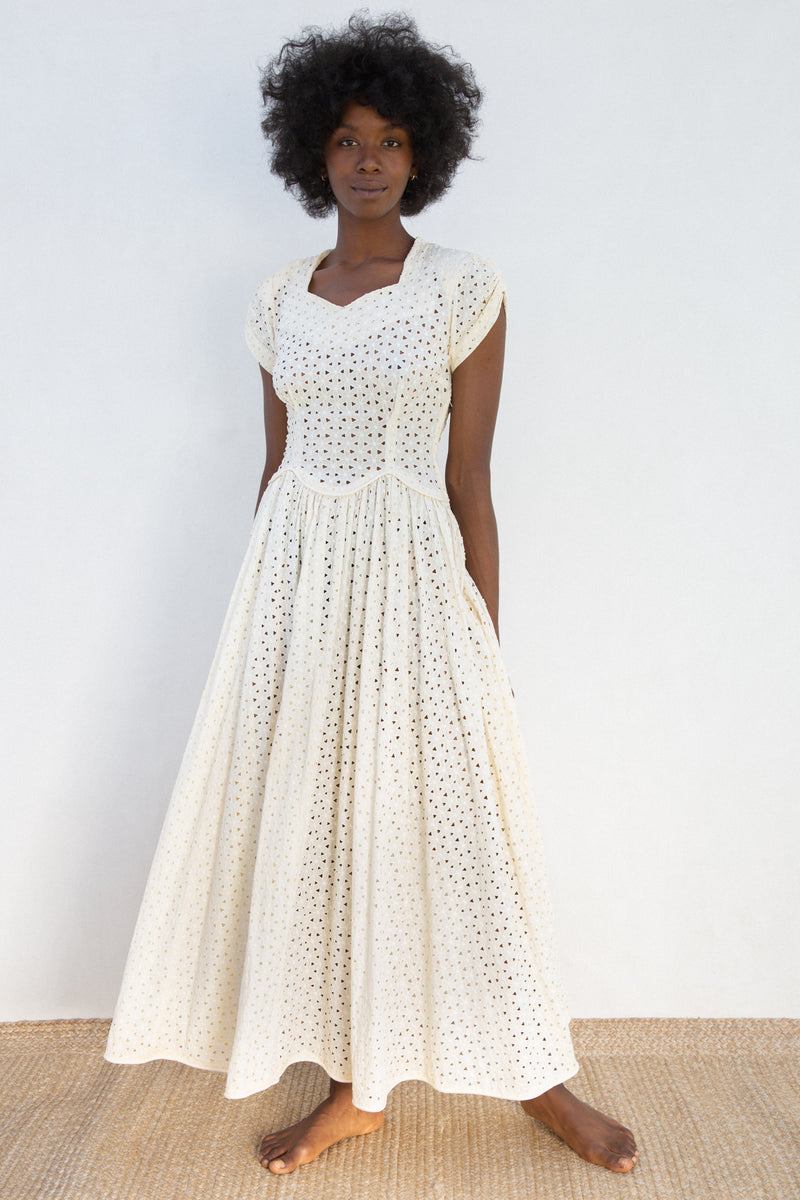 1940s Eyelet Dress
