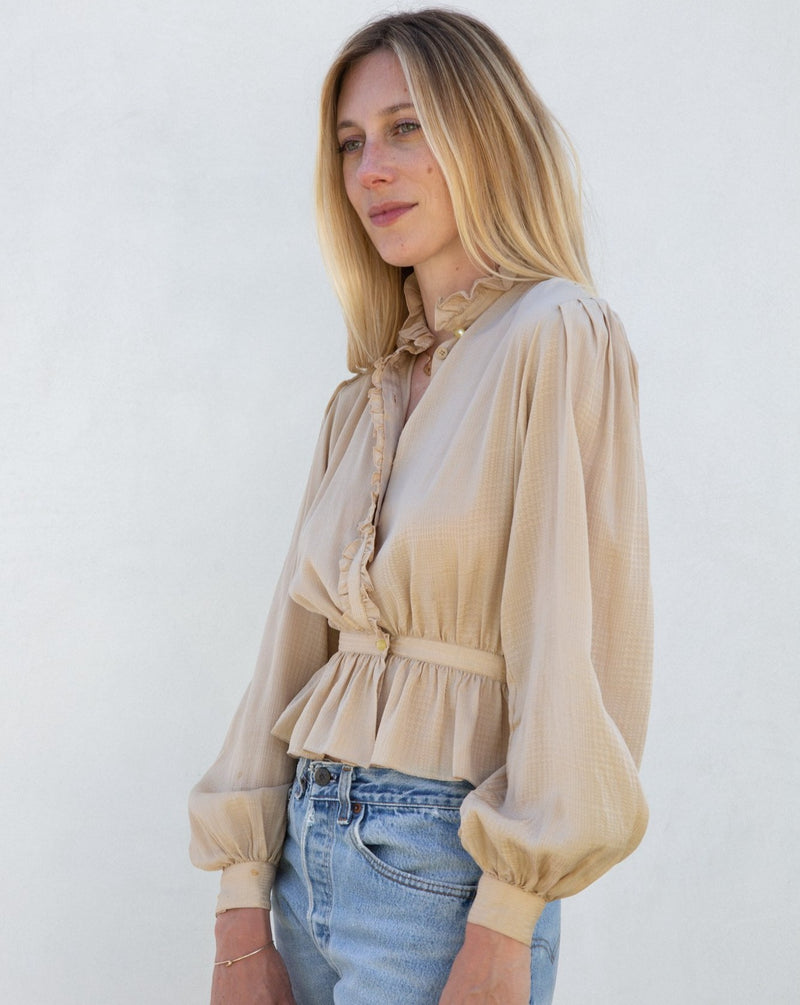 1980s Ungaro Silk Jacquard Blouse