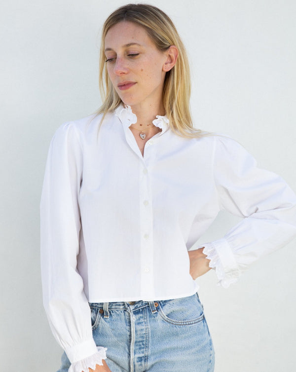 1970s Cotton Poplin Blouse