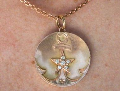 1800s Victorian Rose Gold Anchor Pendant