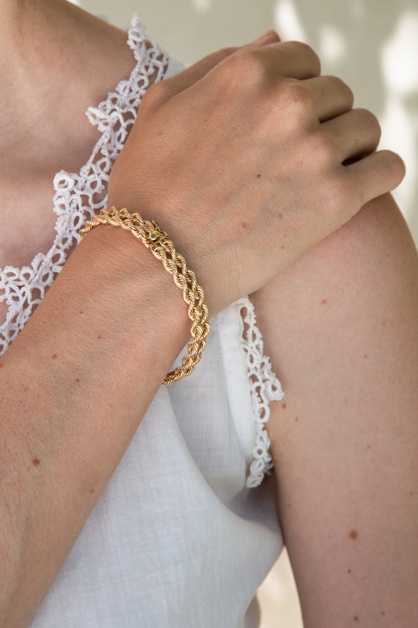 1960s Classic Gold Rope Bracelet