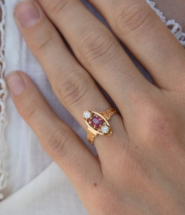 Victorian Ruby and Diamond Ring