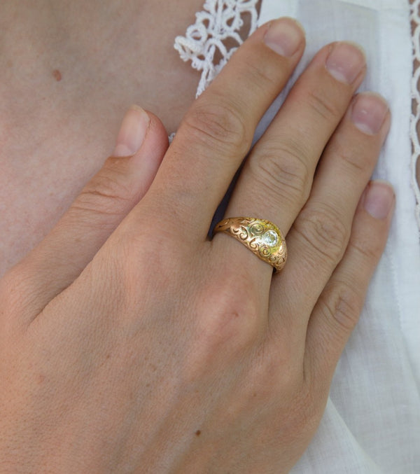 Victorian Yellow Gold Gypsy Ring