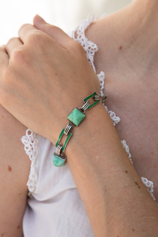 Art Deco Turquoise Bracelet