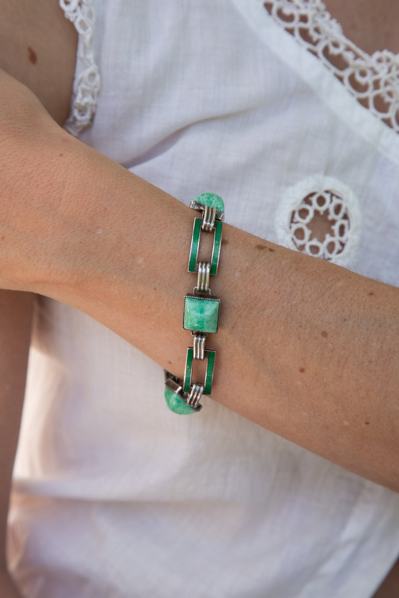 Art Deco Turquoise Bracelet