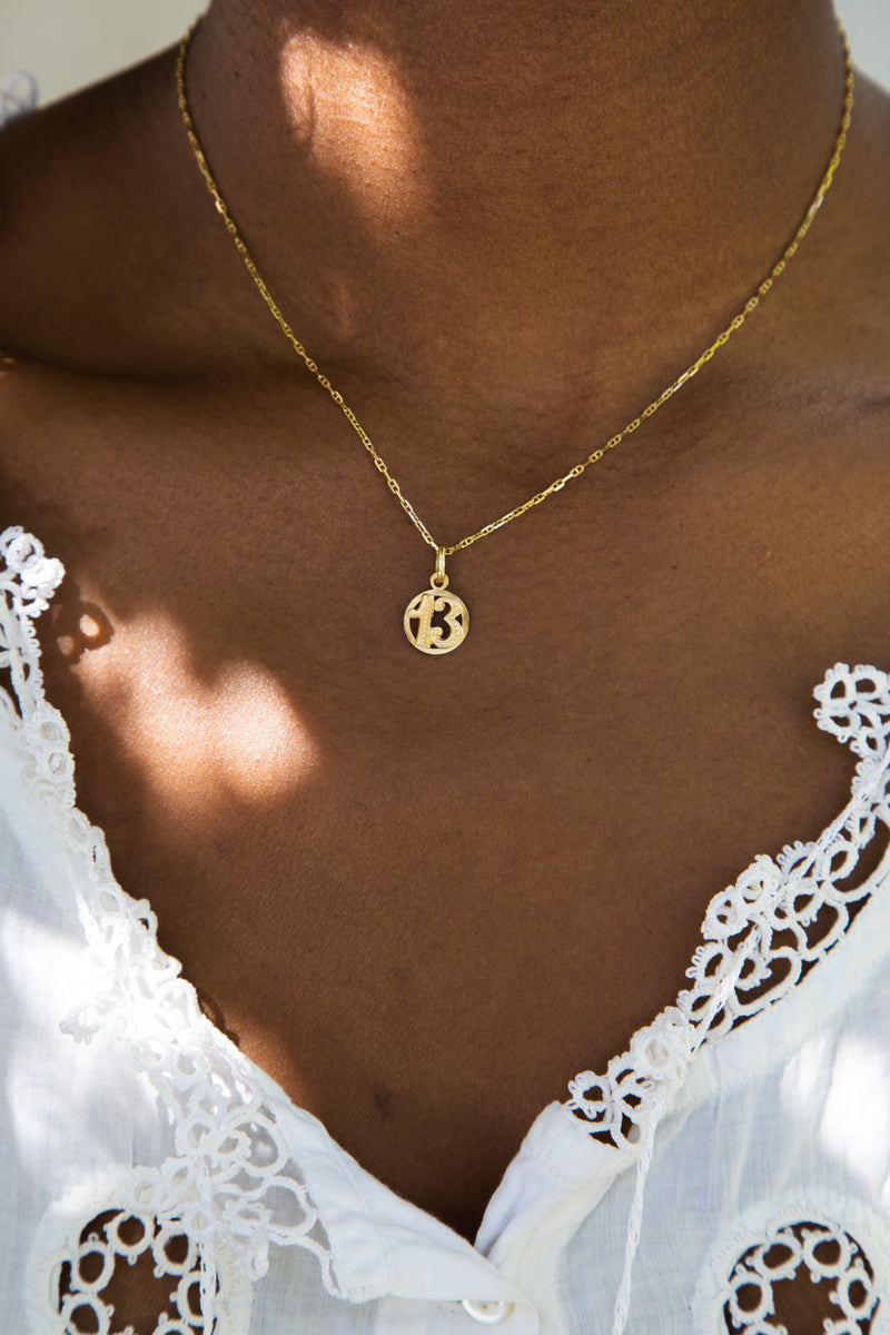 Lucky Number 13 Pendant Necklace