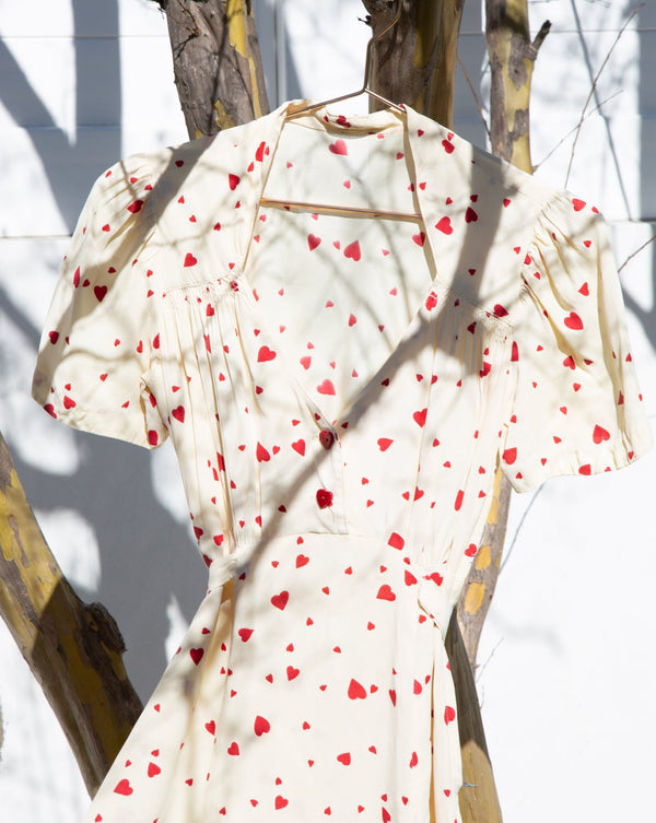 1970s Young Edwardian Sweetheart Dress