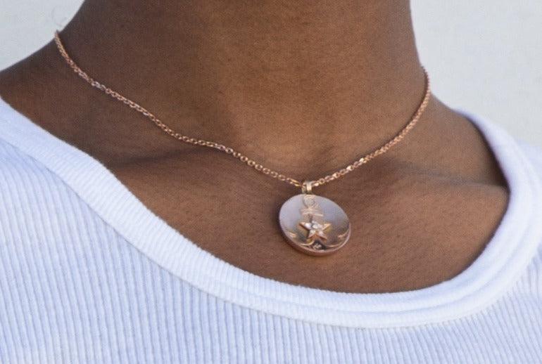 1800s Victorian Rose Gold Anchor Pendant
