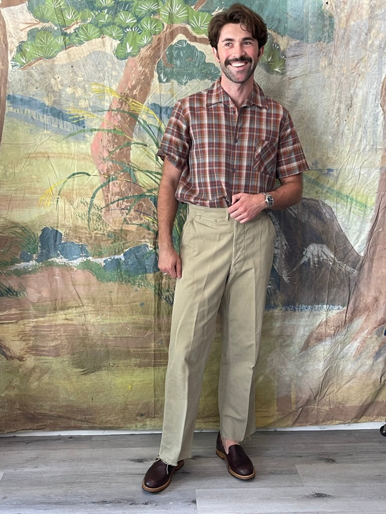Vintage Dead Stock Cotton Short Sleeve Check Shirt
