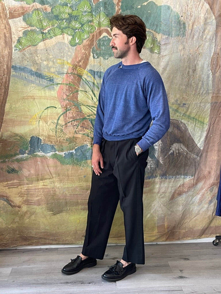 Vintage Blue Thrashed Sweatshirt