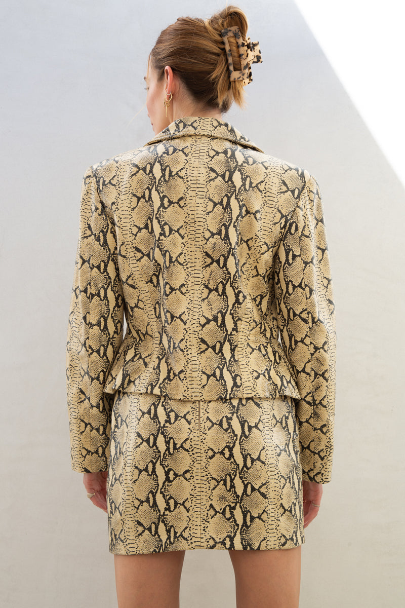 Vintage Leather Python Print Set