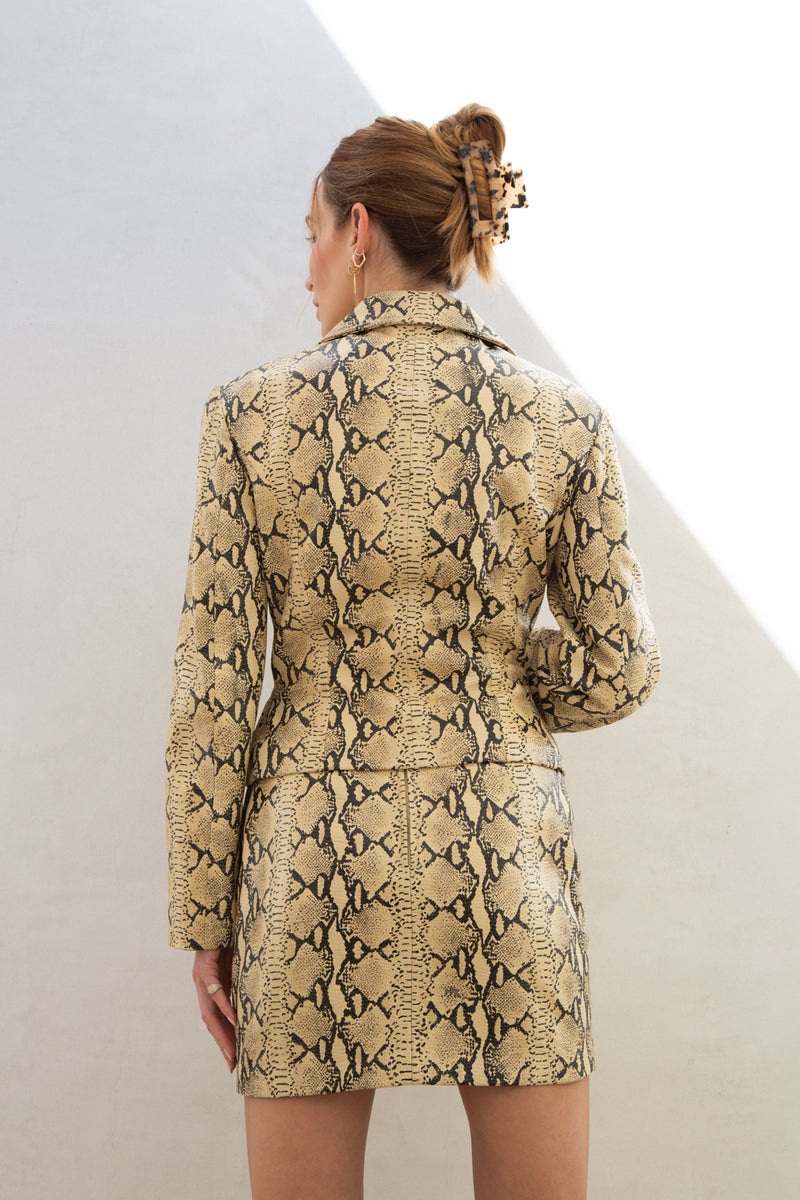 Vintage Leather Python Print Set