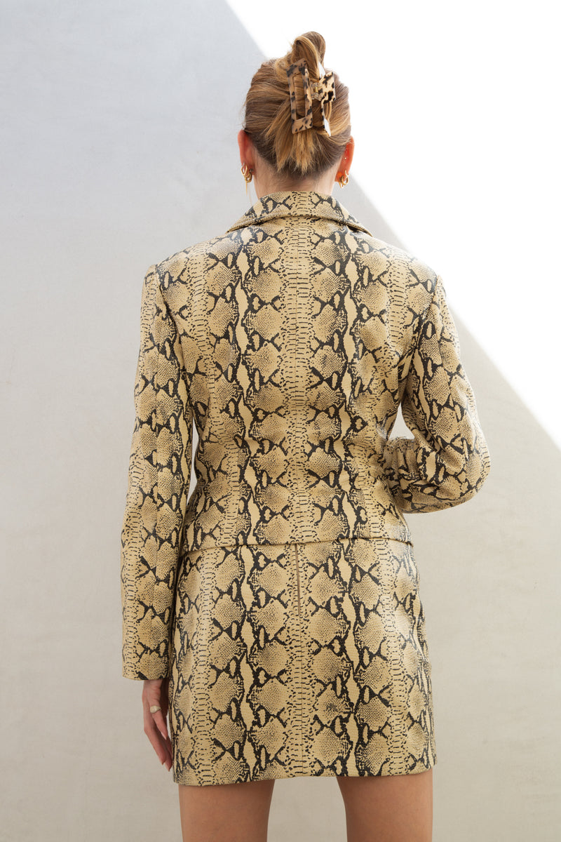 Vintage Leather Python Print Set