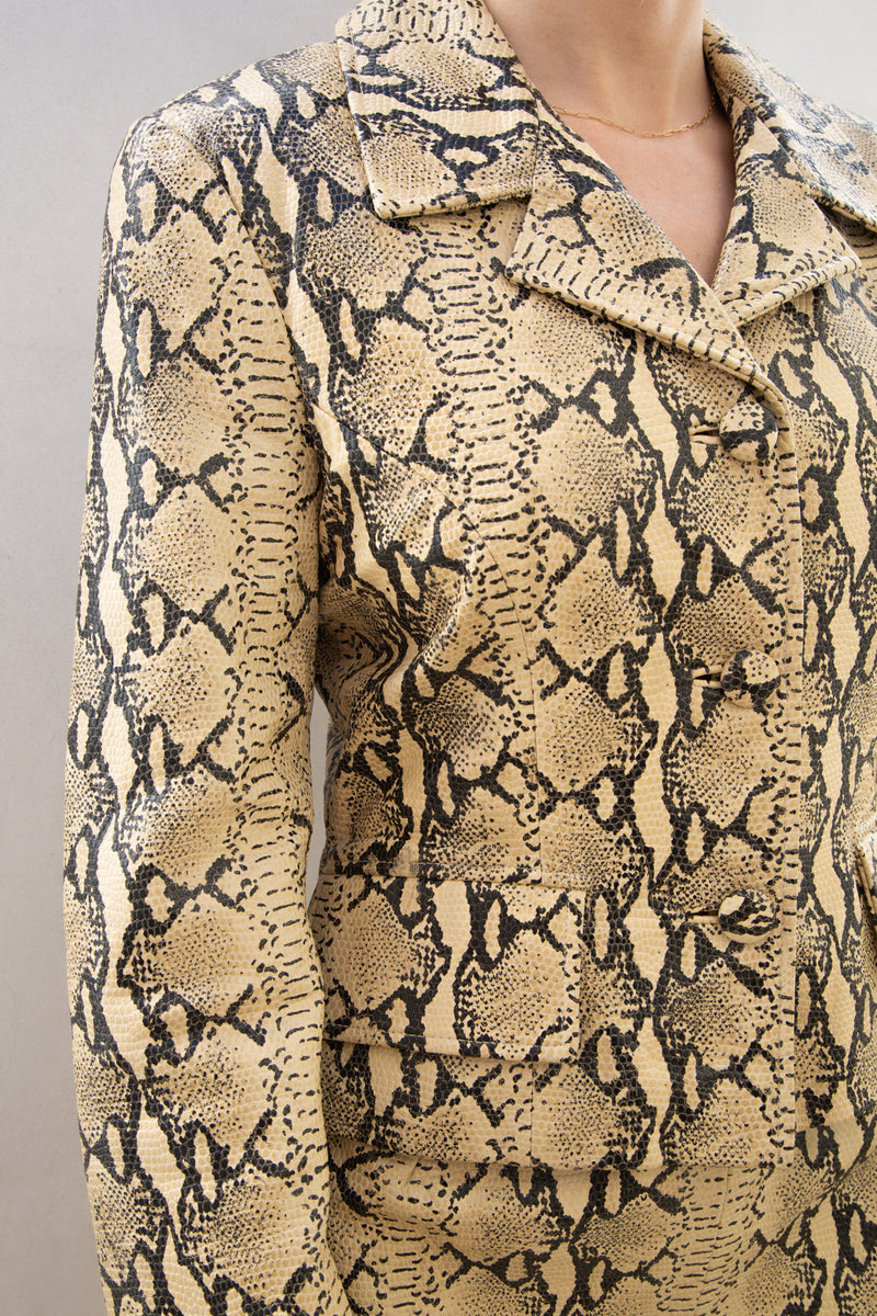 Vintage Leather Python Print Set