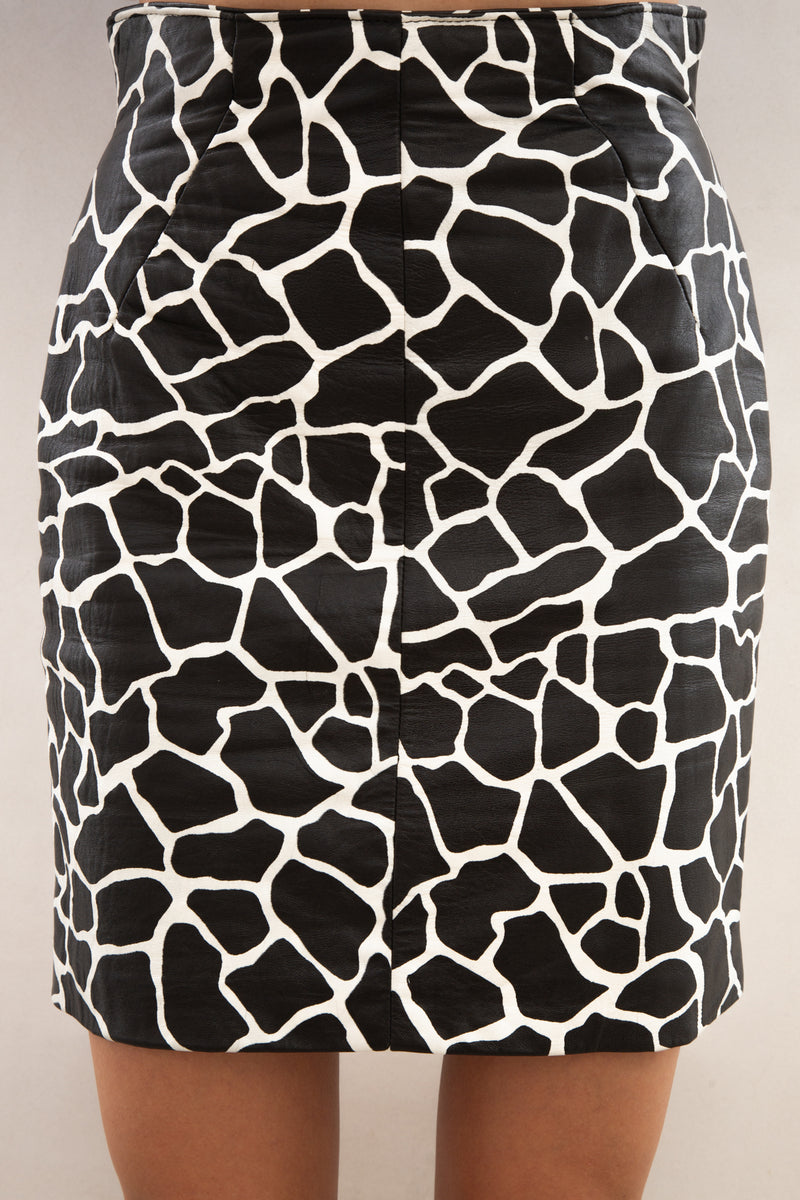 Vintage Leather Giraffe Print Set