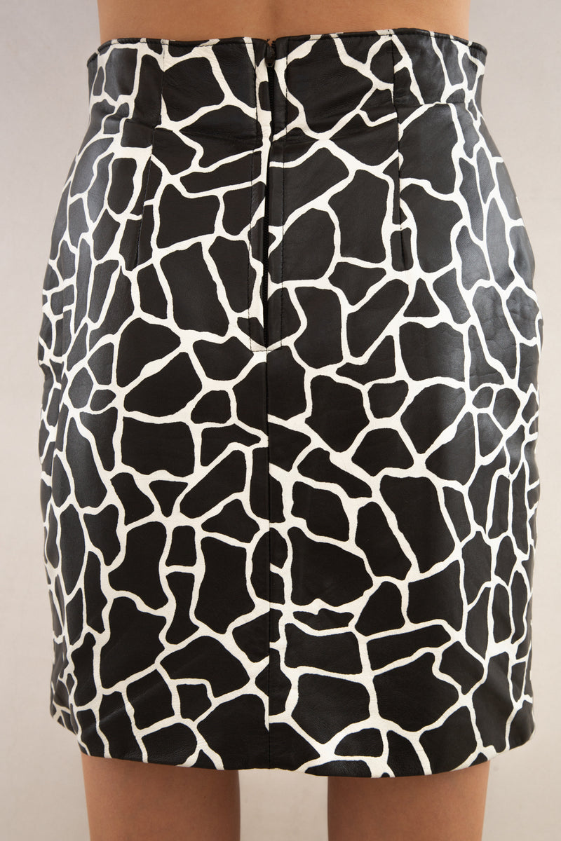 Vintage Leather Giraffe Print Set