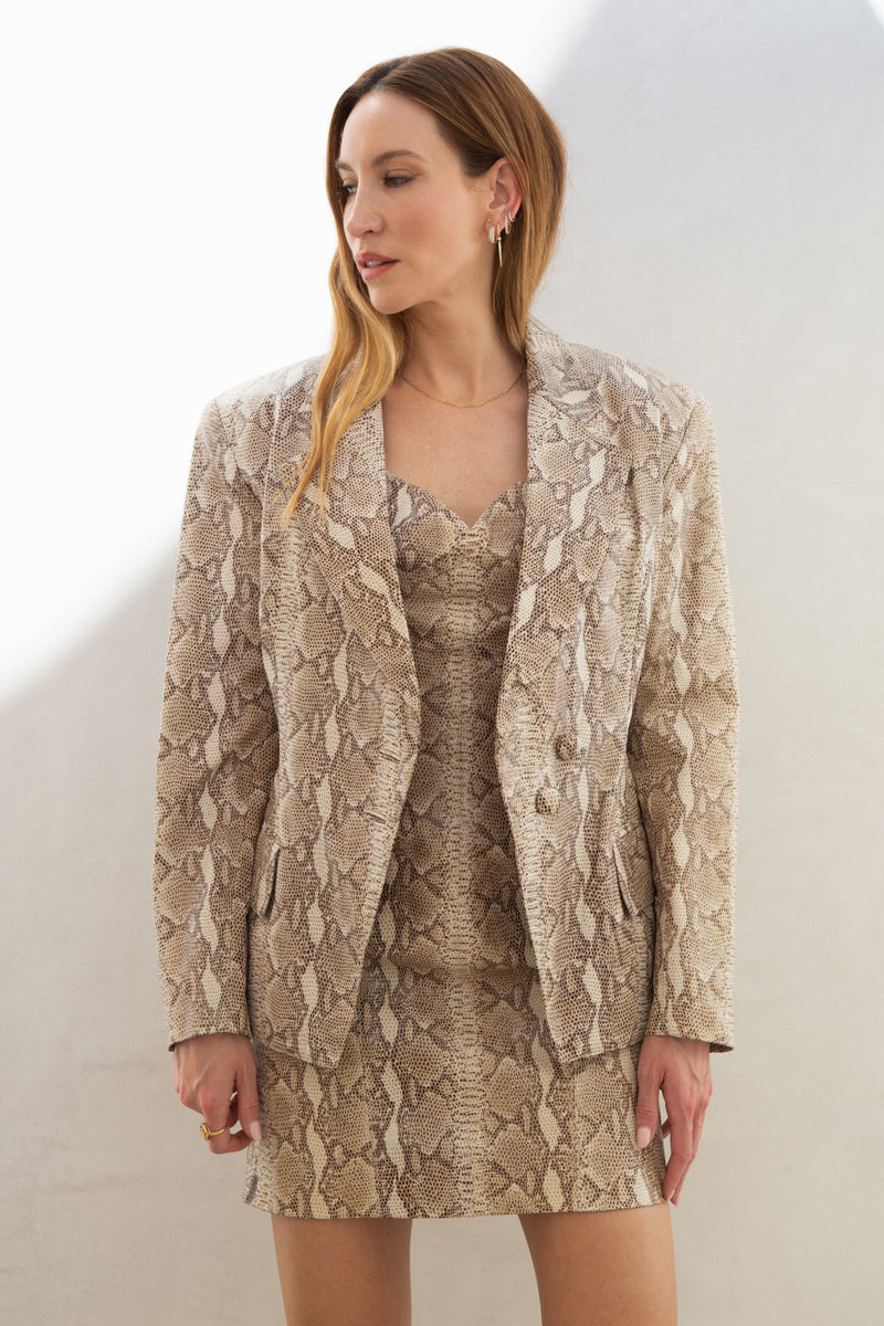 Vintage Leather Python Print Set