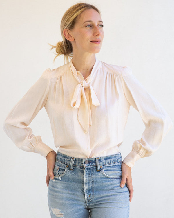 1980's Adolfo for Saks Silk Blouse
