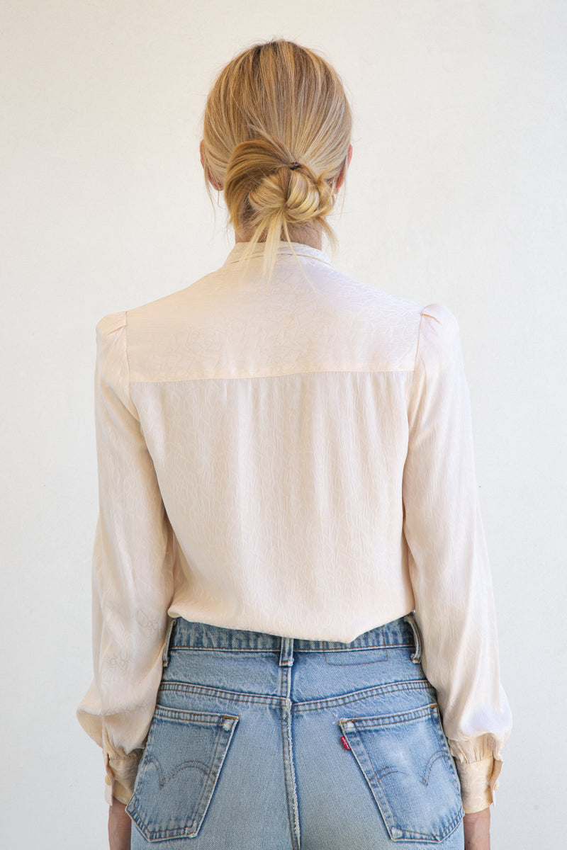 1980's Adolfo for Saks Silk Blouse