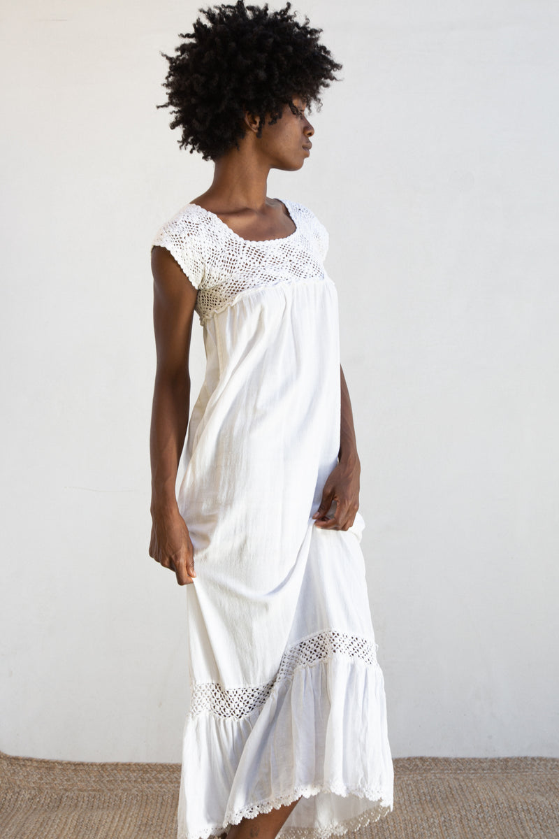 Vintage Crochet Maxi Dress