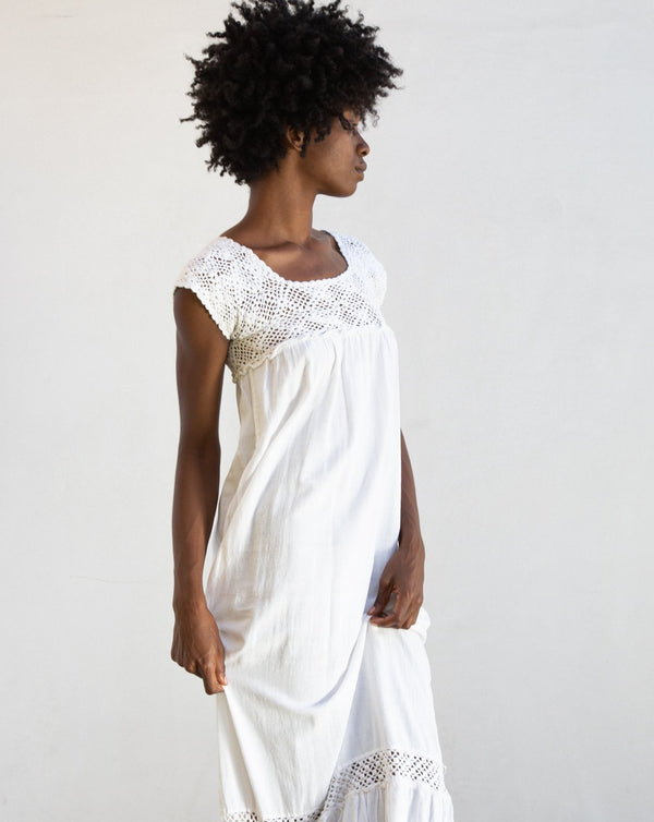 Vintage Crochet Maxi Dress